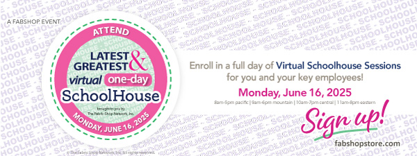 Attend FabShop's Virtual Schoolhouse - Monday, June 16, 2025